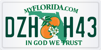 FL license plate DZHH43