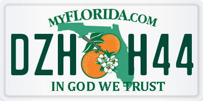 FL license plate DZHH44
