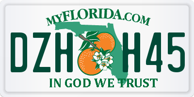 FL license plate DZHH45