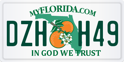 FL license plate DZHH49
