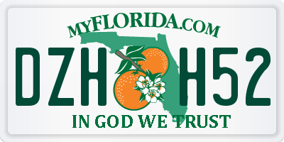 FL license plate DZHH52