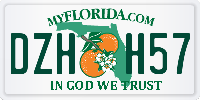 FL license plate DZHH57