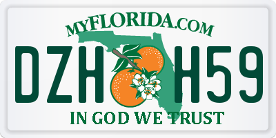 FL license plate DZHH59