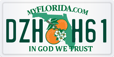 FL license plate DZHH61