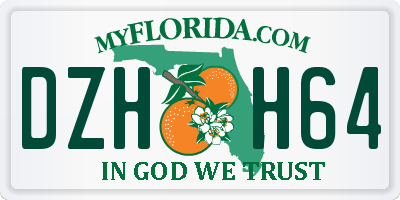 FL license plate DZHH64