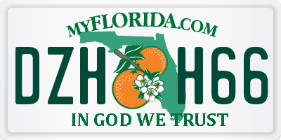 FL license plate DZHH66