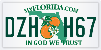 FL license plate DZHH67