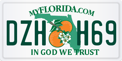 FL license plate DZHH69