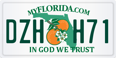 FL license plate DZHH71