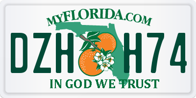 FL license plate DZHH74