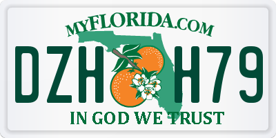 FL license plate DZHH79