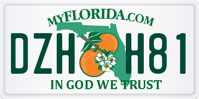 FL license plate DZHH81