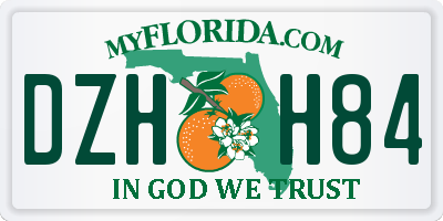FL license plate DZHH84