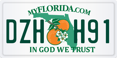FL license plate DZHH91