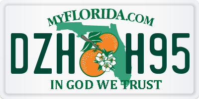FL license plate DZHH95