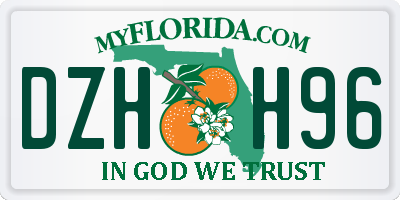 FL license plate DZHH96