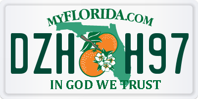 FL license plate DZHH97