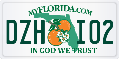 FL license plate DZHI02