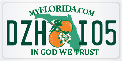 FL license plate DZHI05