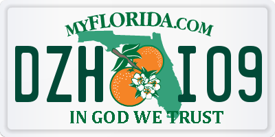 FL license plate DZHI09