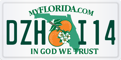 FL license plate DZHI14