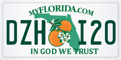 FL license plate DZHI20