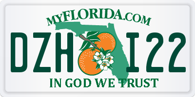 FL license plate DZHI22