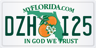 FL license plate DZHI25