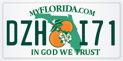FL license plate DZHI71