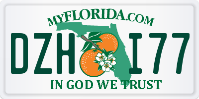 FL license plate DZHI77
