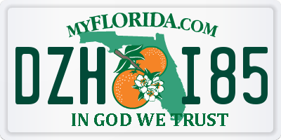 FL license plate DZHI85