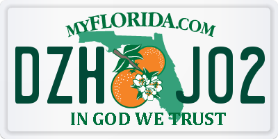 FL license plate DZHJ02