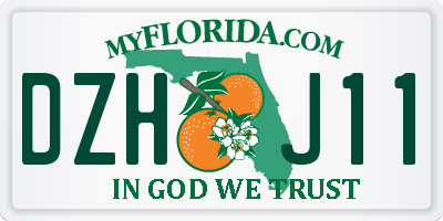 FL license plate DZHJ11