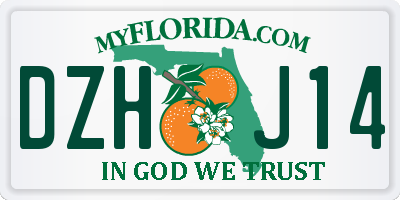 FL license plate DZHJ14