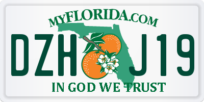 FL license plate DZHJ19
