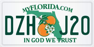 FL license plate DZHJ20