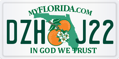 FL license plate DZHJ22