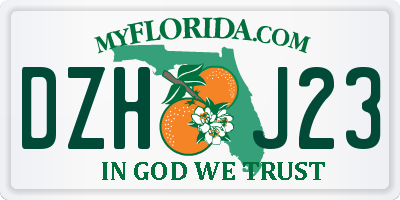 FL license plate DZHJ23