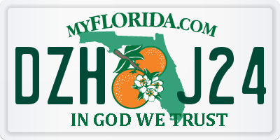 FL license plate DZHJ24