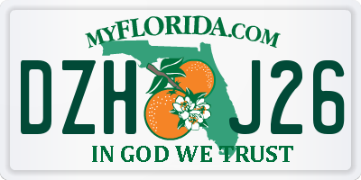 FL license plate DZHJ26