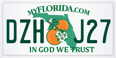 FL license plate DZHJ27
