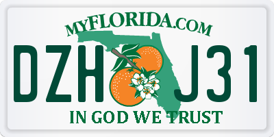 FL license plate DZHJ31