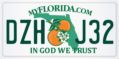 FL license plate DZHJ32