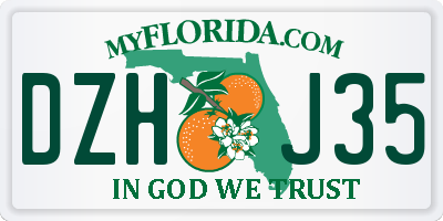 FL license plate DZHJ35