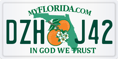 FL license plate DZHJ42