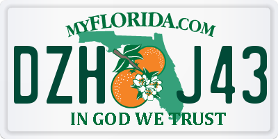 FL license plate DZHJ43