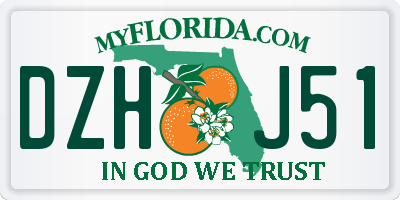FL license plate DZHJ51