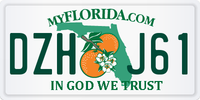 FL license plate DZHJ61