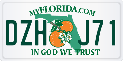 FL license plate DZHJ71