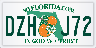 FL license plate DZHJ72